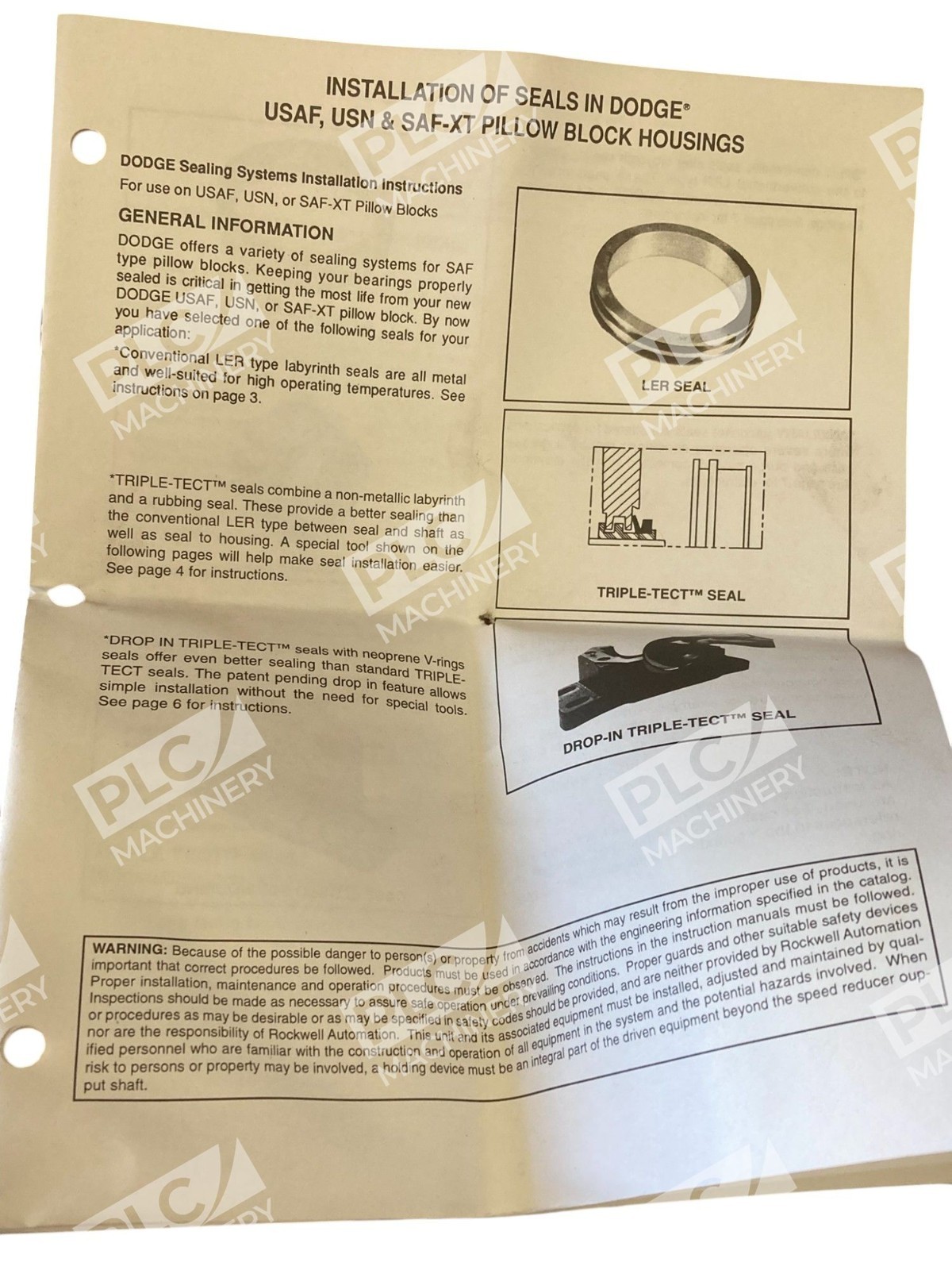 Dodge 4-15/16-R/S Bearing Seal Assembly 043556 - Image 4