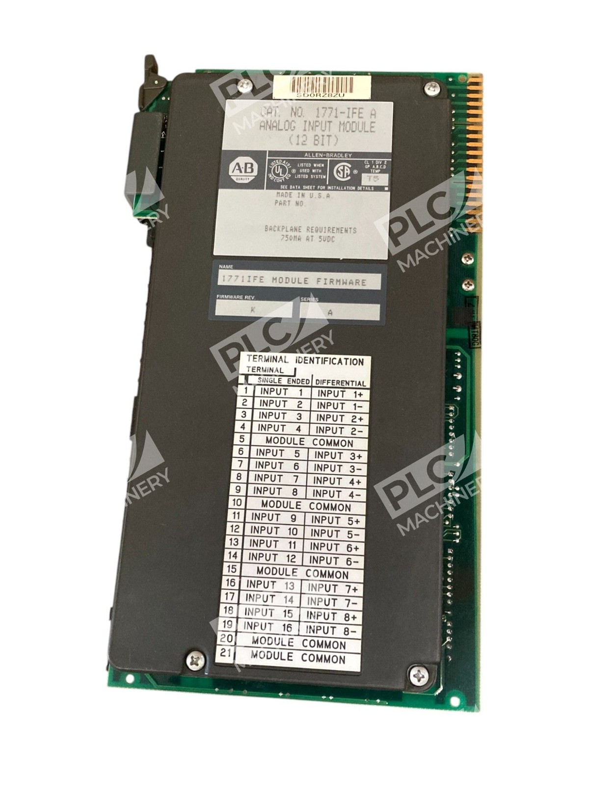 Allen Bradley 1771-IFE - Allen Bradley AB 12 Bit Analog Input Module 1771-IFE /A
