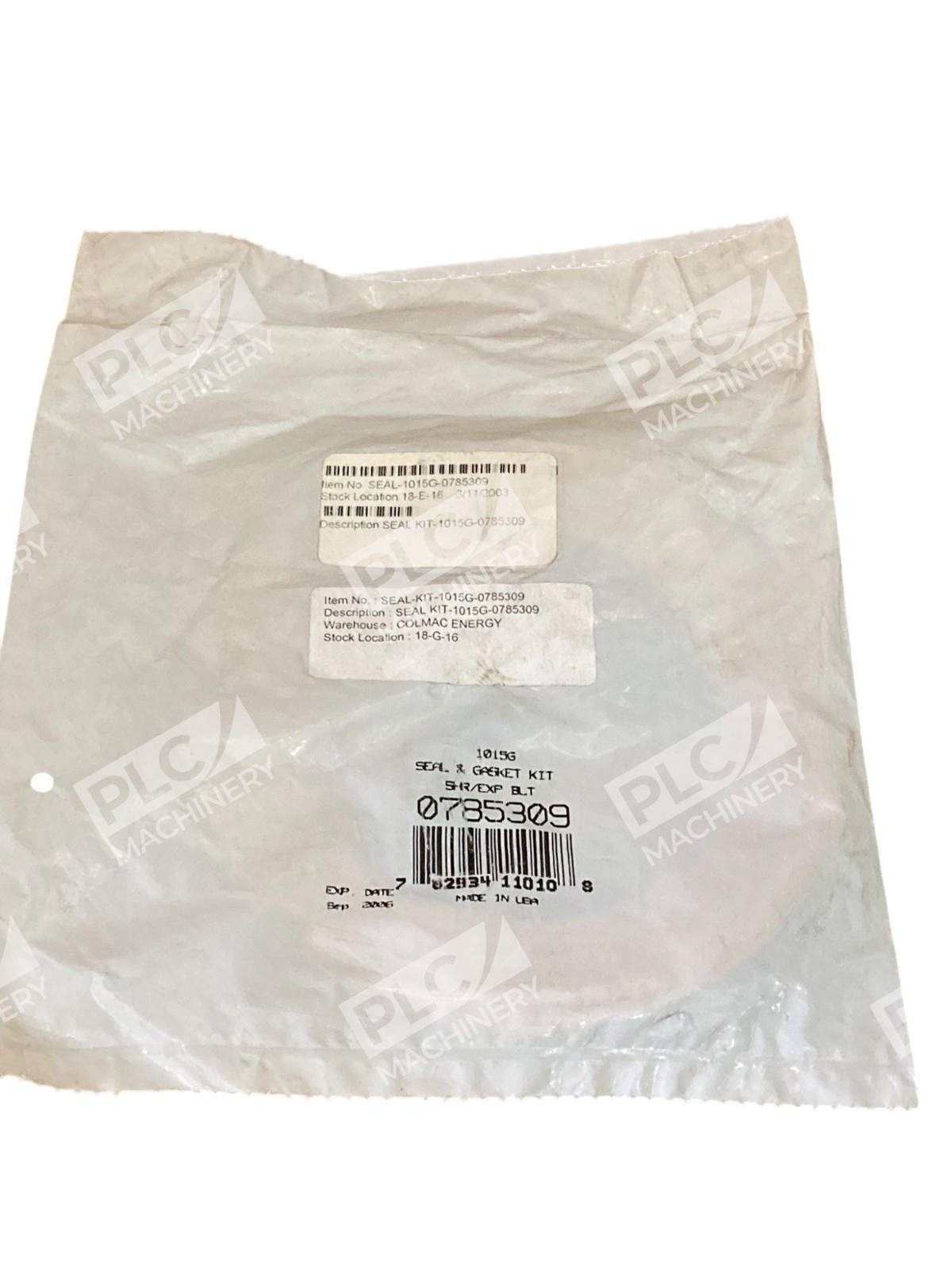 Rexnord 1015G 0785309 - Rexnord SHR/EXP BLT Seal & Gasket Kit 1015G 0785309