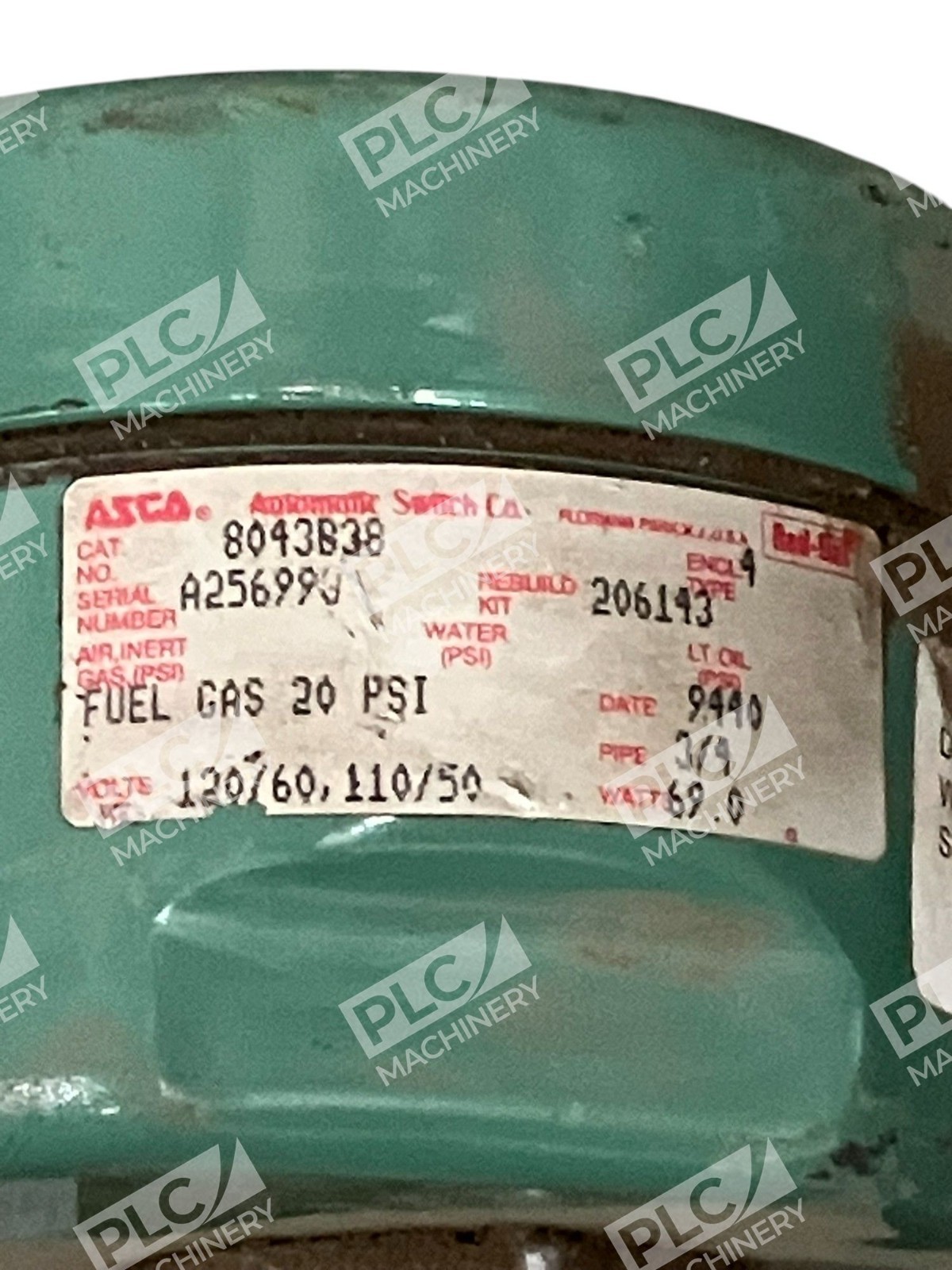 Asco 8043B38 Red Hat 8043B038 206143 Fuel Gas 20PSI 69W 3/4 Pipe Valve - Image 3
