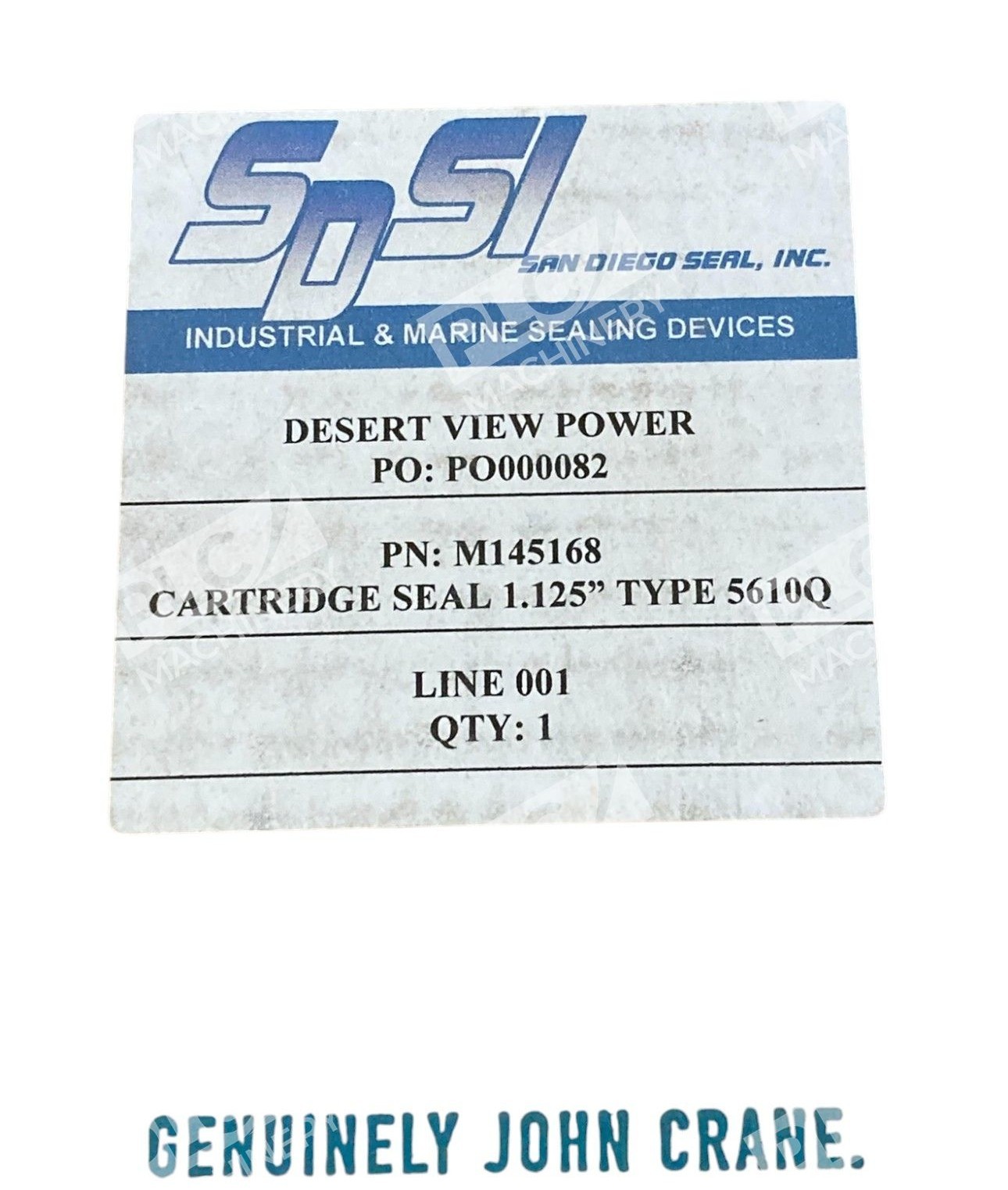 SDSI John Crane Cartridge Seal 1.125" Type 5610Q Cartridge Seal M145168 - Image 3