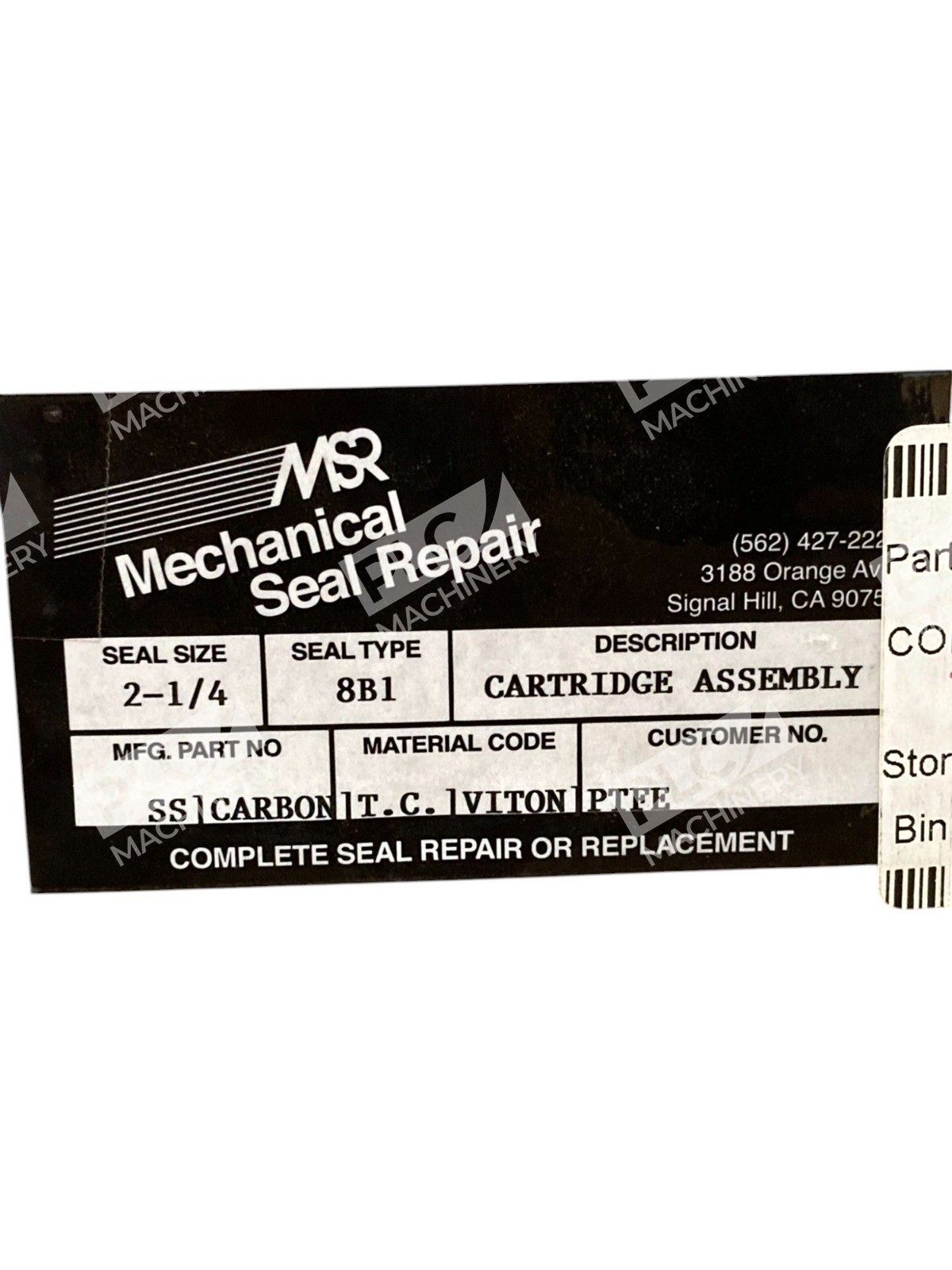MSR Mechanical Seal Repair 8B1-SN-TB1300-01 Seal Cartridge Assembly 2-1/4 8B1 - Image 3