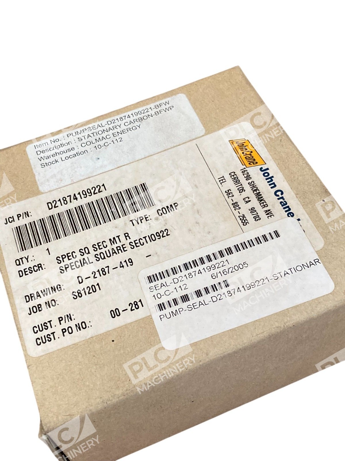 John Crane Stationary Pump Seal D21874199221 - Image 3