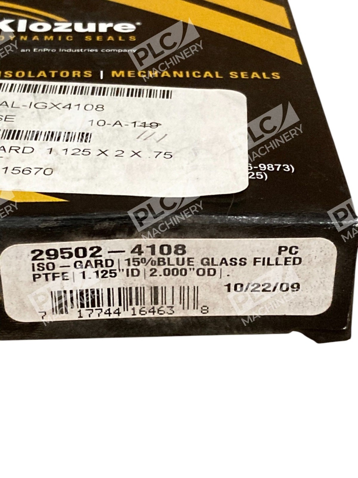 Klozure Garlock 1.125"ID 2.000"OD Seal Bearing Isolator 29502-4108 - Image 3