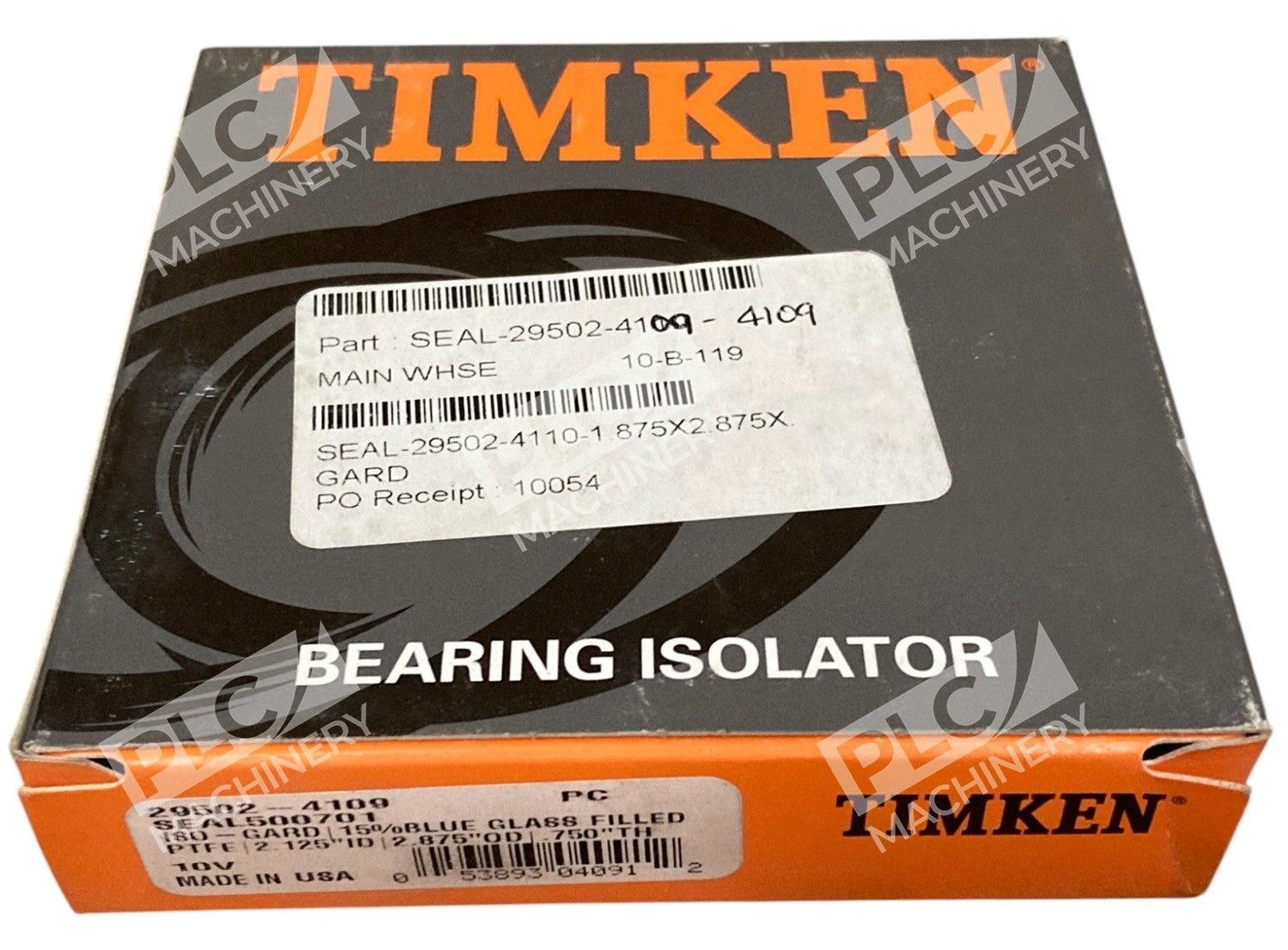 Timken 29502-4109 - Timken SEAL500701 10V PTFE 2.125"ID 2.875"OD 0.750"TH Bearin