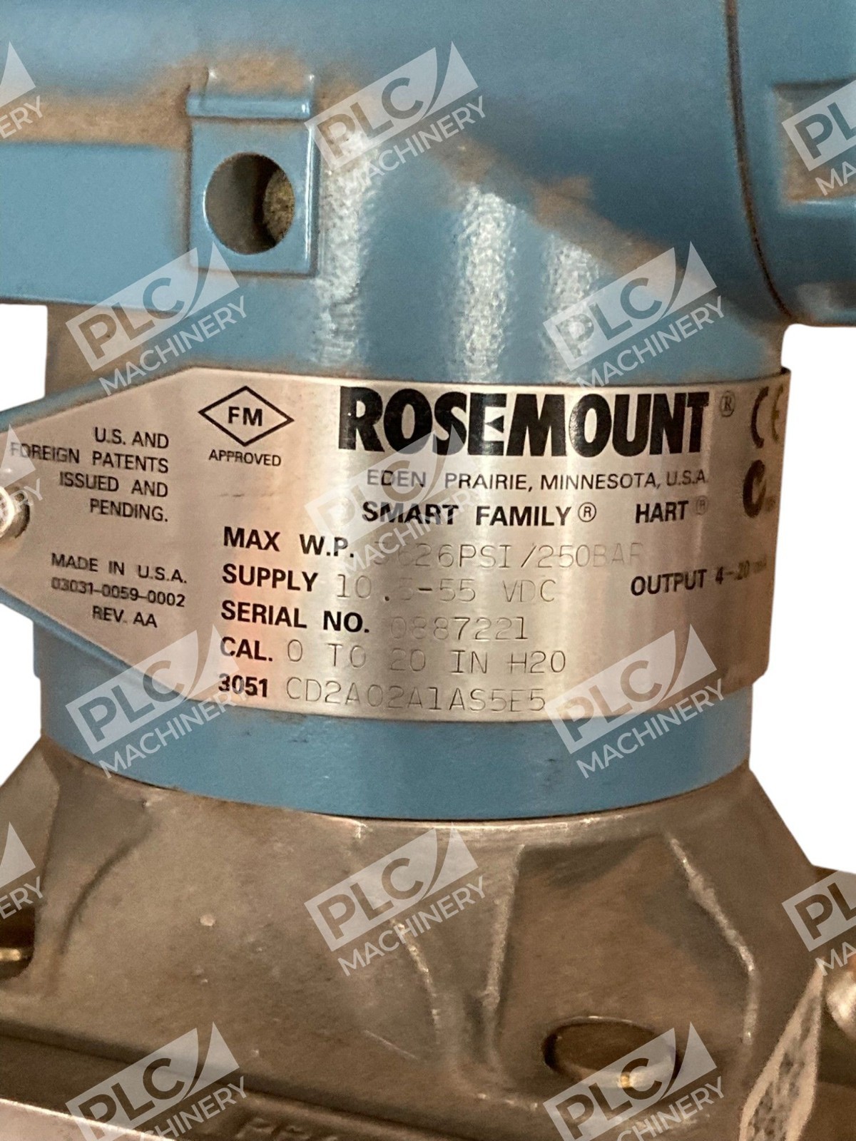 Rosemount MT3VIS-2 Instrument Manifold Smart Family Hart 3051 CD2A02A1AS5E5 - Image 9