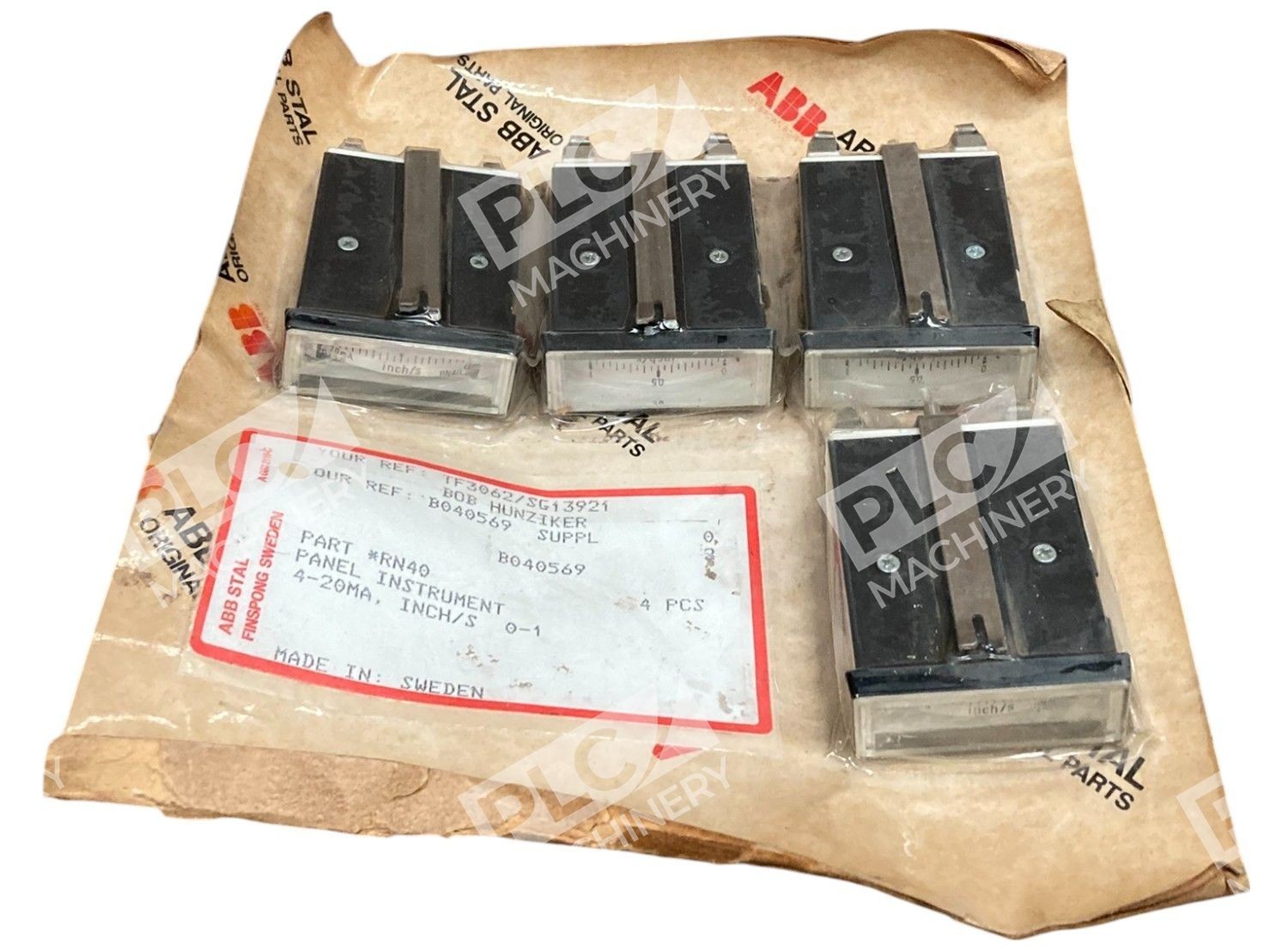 ABB 4-20mA INCH/S 0-1 Panel Instrument RN40 (lot of 4) - Image 2