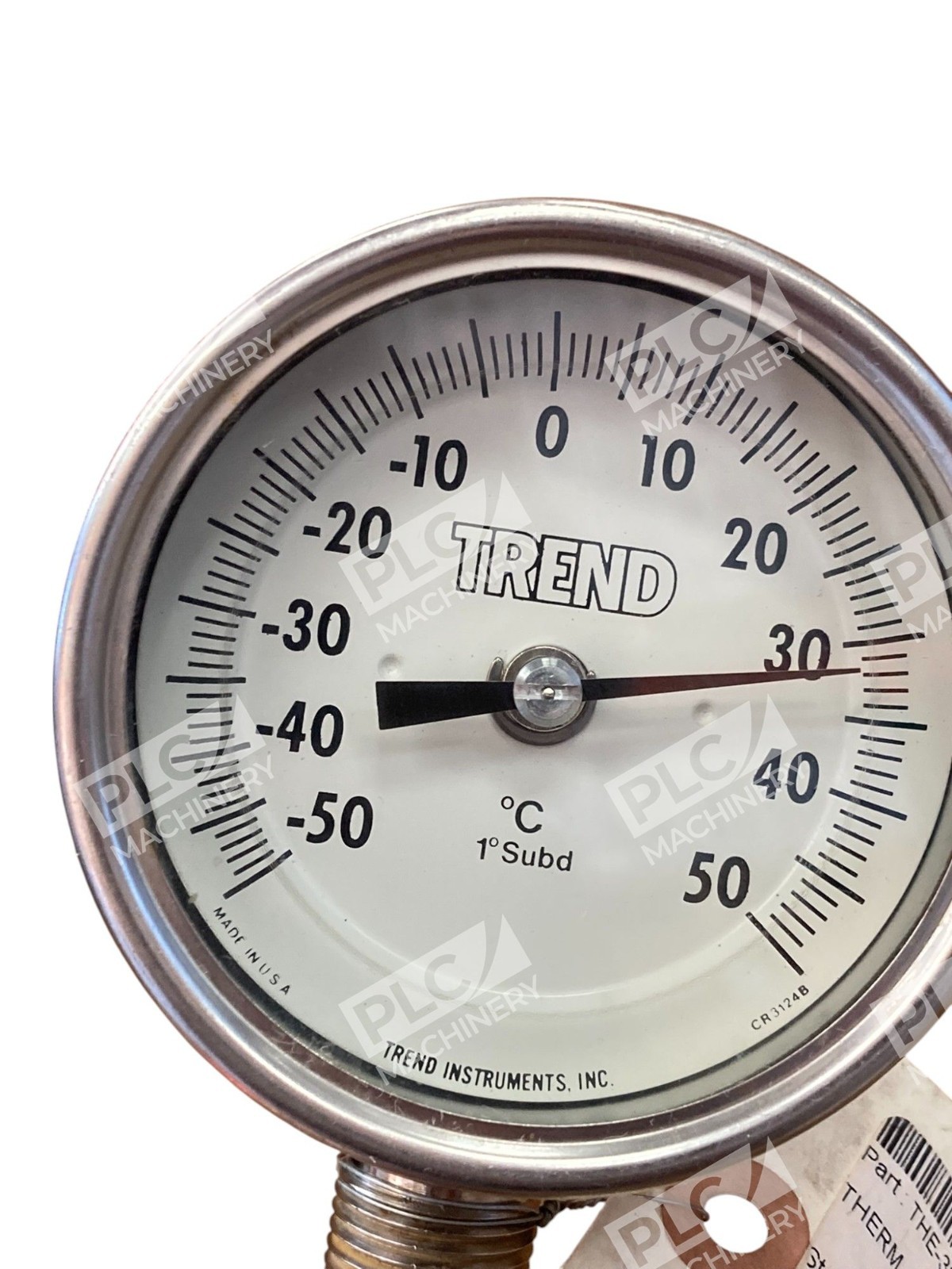 Trend -50/+50C 3" Dial 9" Probe 1/2NPT Thermometer 3956K715 - Image 4