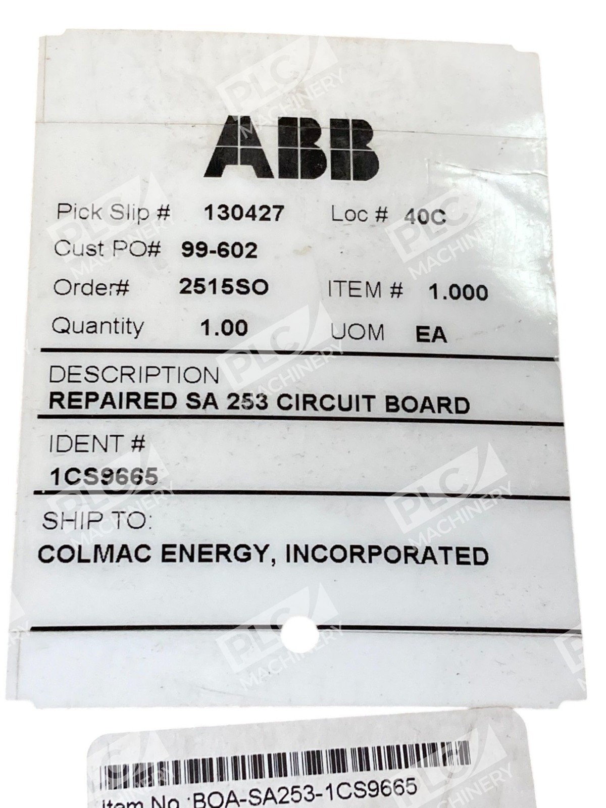 Tillquist ABB 13.10.20.6A3 AE10206K3A SA251/SA253 Circuit Board SA253 - Image 12