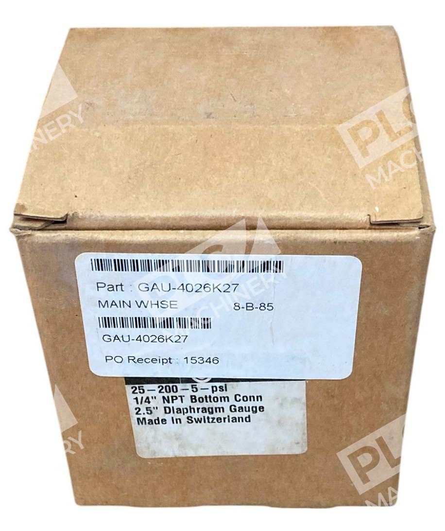 Noshok 4026K27 1/4"NPT Bottom Connector 2.5" Dia Gauge 25-200-5-PSI - Image 2