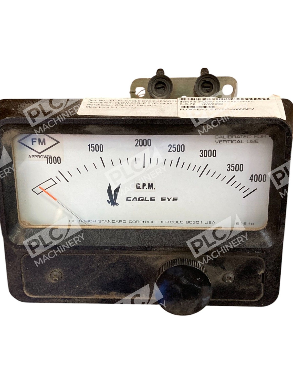 Eagle Eye 322"H2O 4000 GPM DP/Flow Meter FP-2000-8 - Image 3