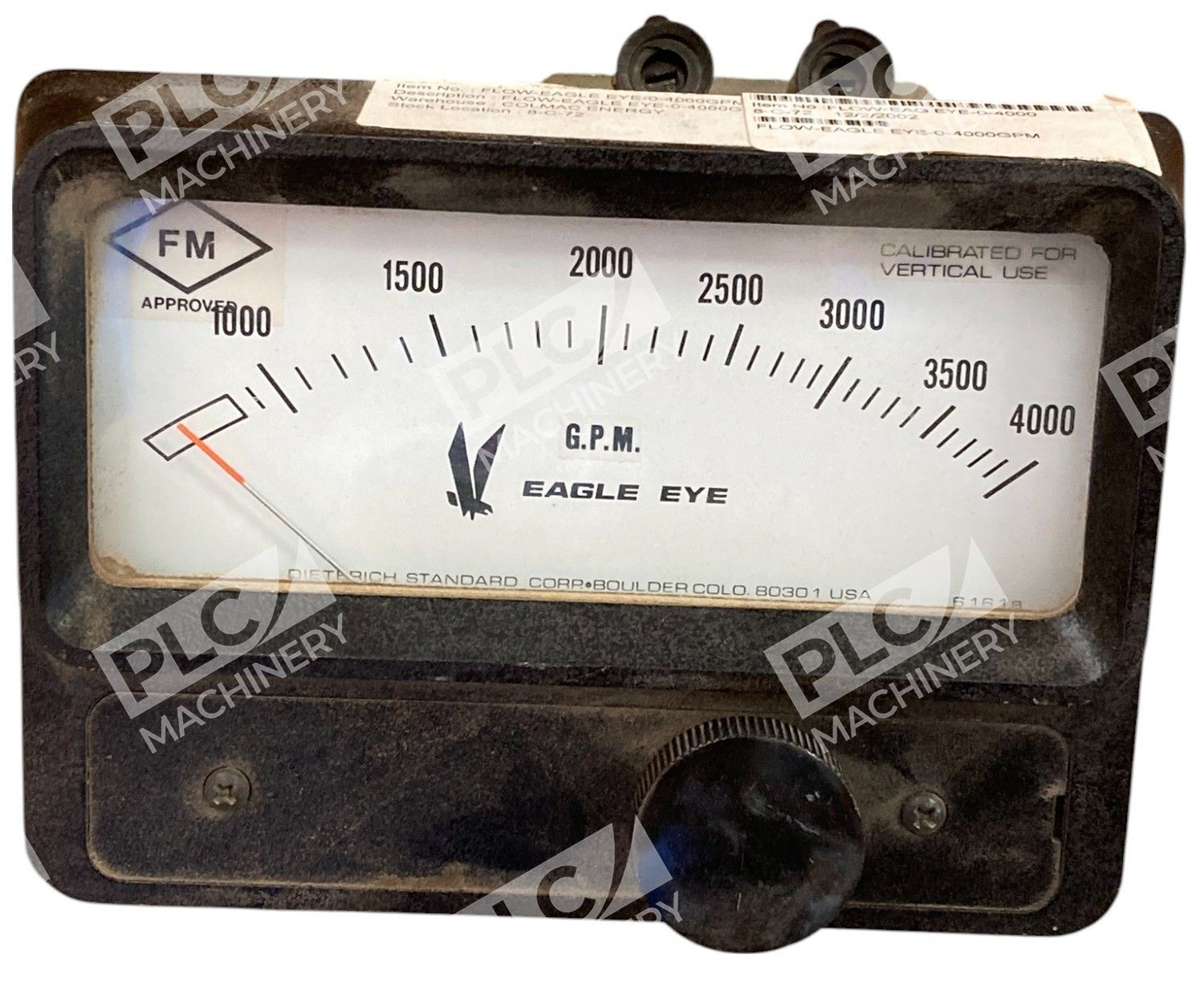 Eagle FP-2000-8 - Eagle Eye 322"H2O 4000 GPM DP/Flow Meter FP-2000-8
