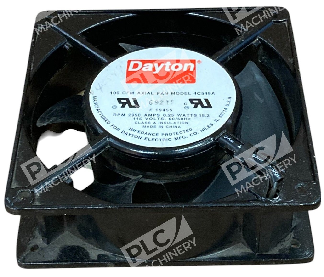 Dayton 2950RPM 0.25A 15.2W 6921S 100 CFM Axial Fan Model 4C549A - Image 2