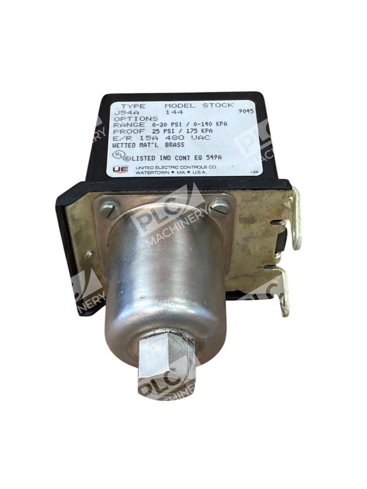 United Electric UE 15A 480VAC 0-20PSI 25PSI Pressure Switch J54A 144 - Image 5