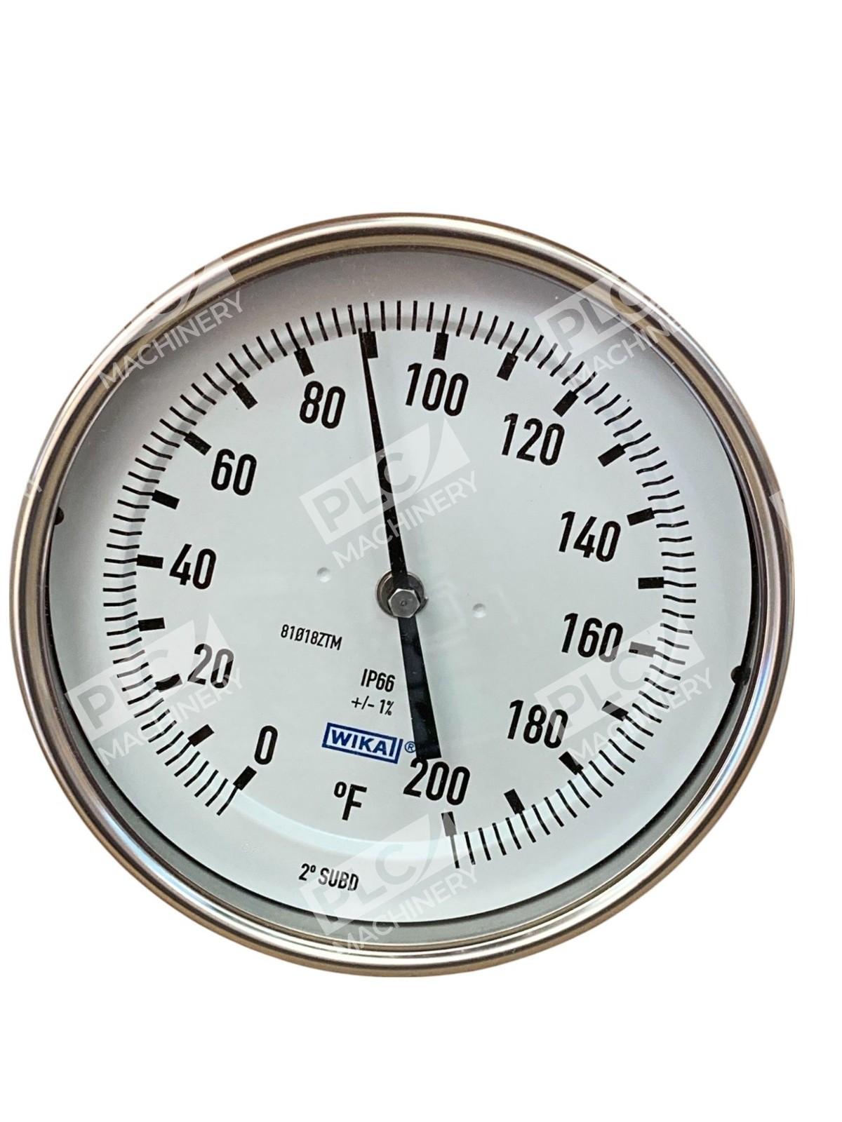 Wika 4" Stem 0-200F 1/2NPT 5" Back Mount Adjustable Bimetal Thermometer TG53 - Image 4