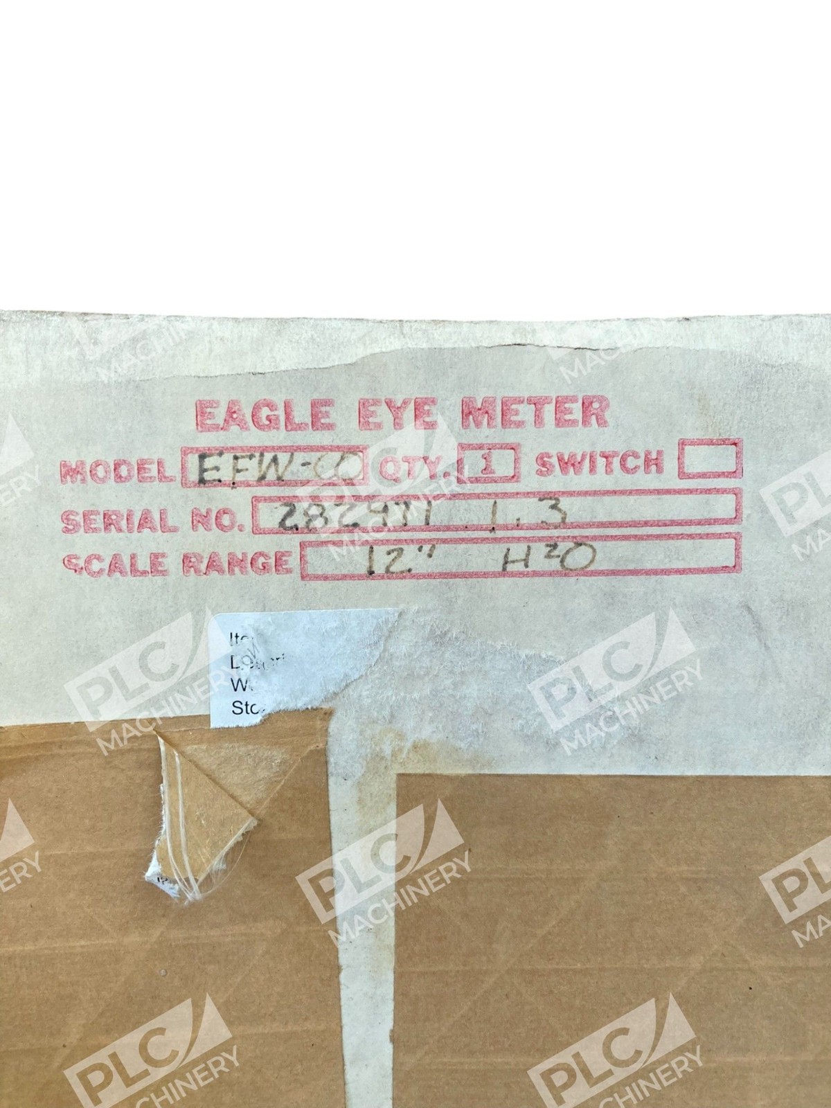 Eagle Eye 12"H2O 0-50 SCFHx1000 DP/Flow Meter EFW C0 0796 - Image 3