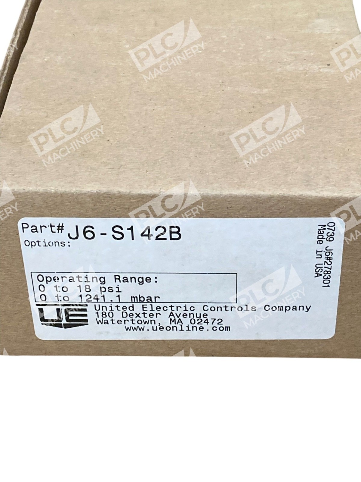 United Electric UE 549A 0-18PSI 25PSI Pressure Switch J6 S142B - Image 3