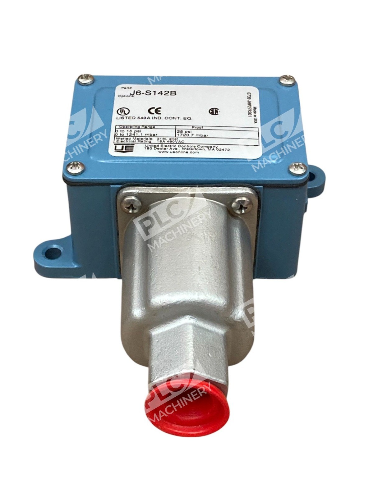 United Electric UE 549A 0-18PSI 25PSI Pressure Switch J6 S142B - Image 4