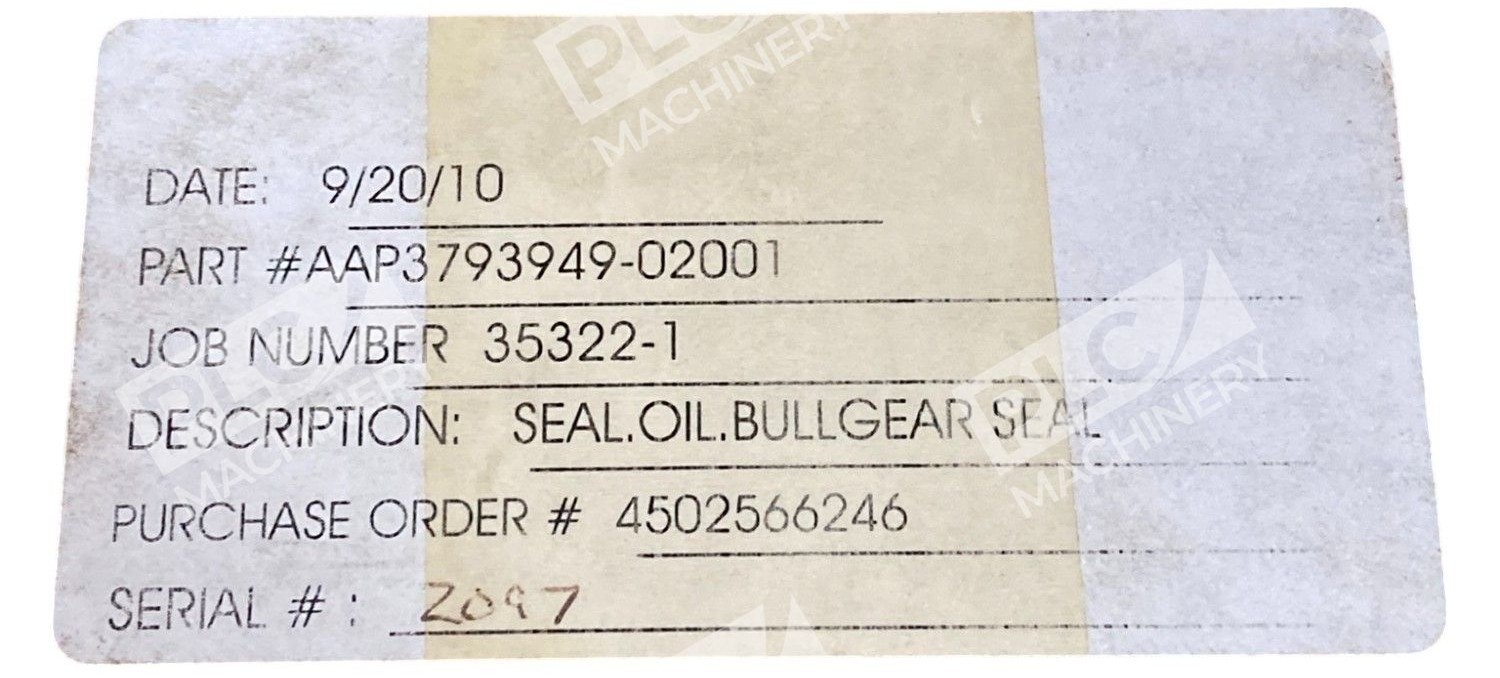 Cameron Cooper 35322-1 Bullgear Oil Seal AAP3793949-02001 - Image 3