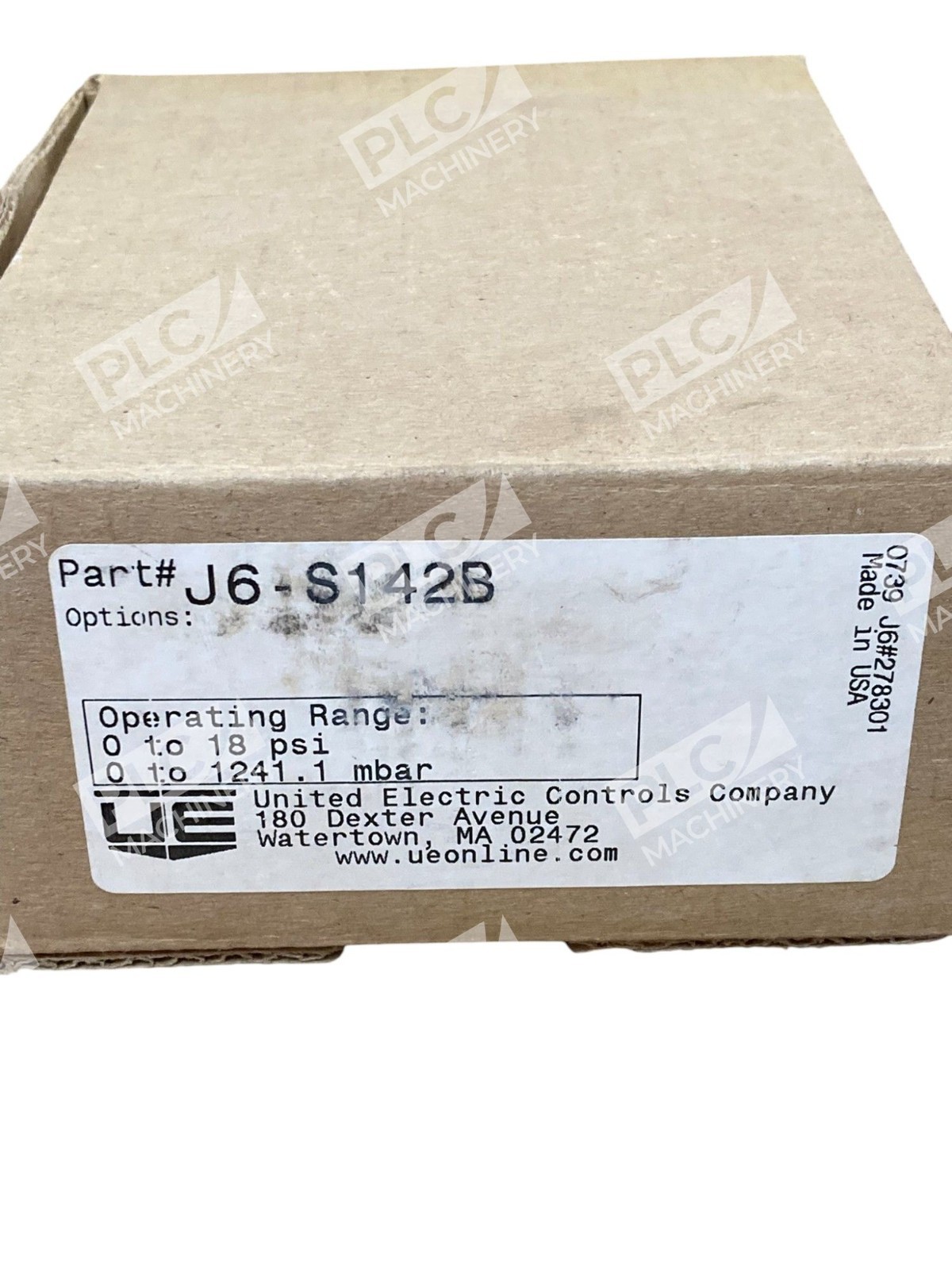United Electric UE 0-18PSi 25PSI 549A Pressure Switch J6 S142B - Image 3