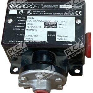 Ashcroft B424V - Ashcroft 15A 125/250/480VAC 1/2A 125VDC 30PSI 500PSI Pressur