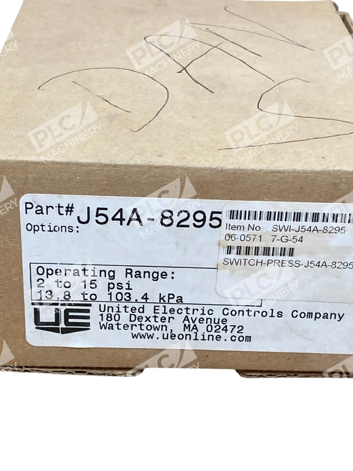United Electric UE 2-15PSI 13.8-103.4kPa Pressure Switch J54A-8295 - Image 3
