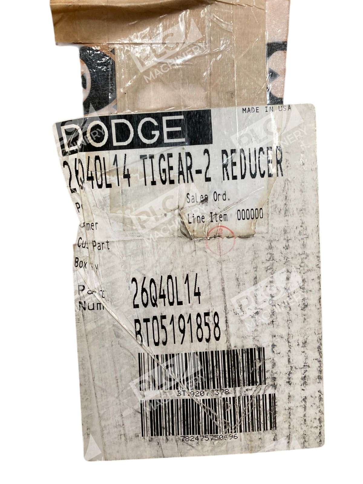 Dodge BT05191858 40:1 1685LB-IN Tigear-2 Reducer 26Q40L14 - Image 3