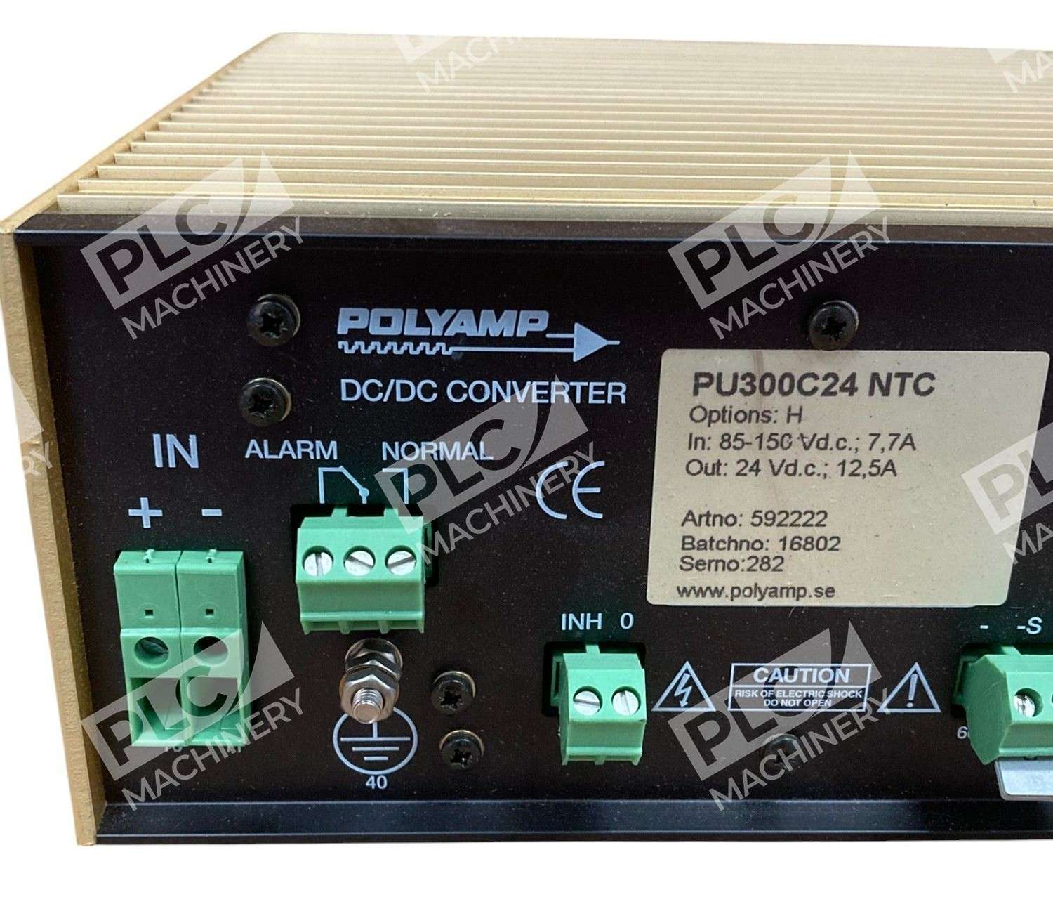 Polyamp Options H In 85-150VDC 7.7A Out 24VDC 12.5A DC/DC Converter PU300C24 NTC - Image 3