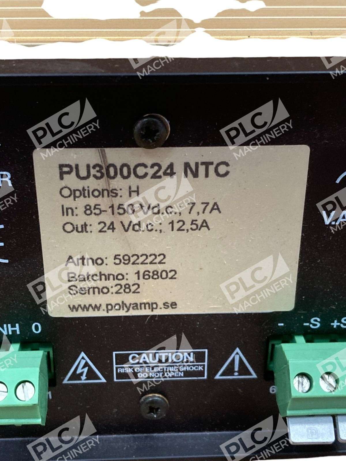 Polyamp Options H In 85-150VDC 7.7A Out 24VDC 12.5A DC/DC Converter PU300C24 NTC - Image 5