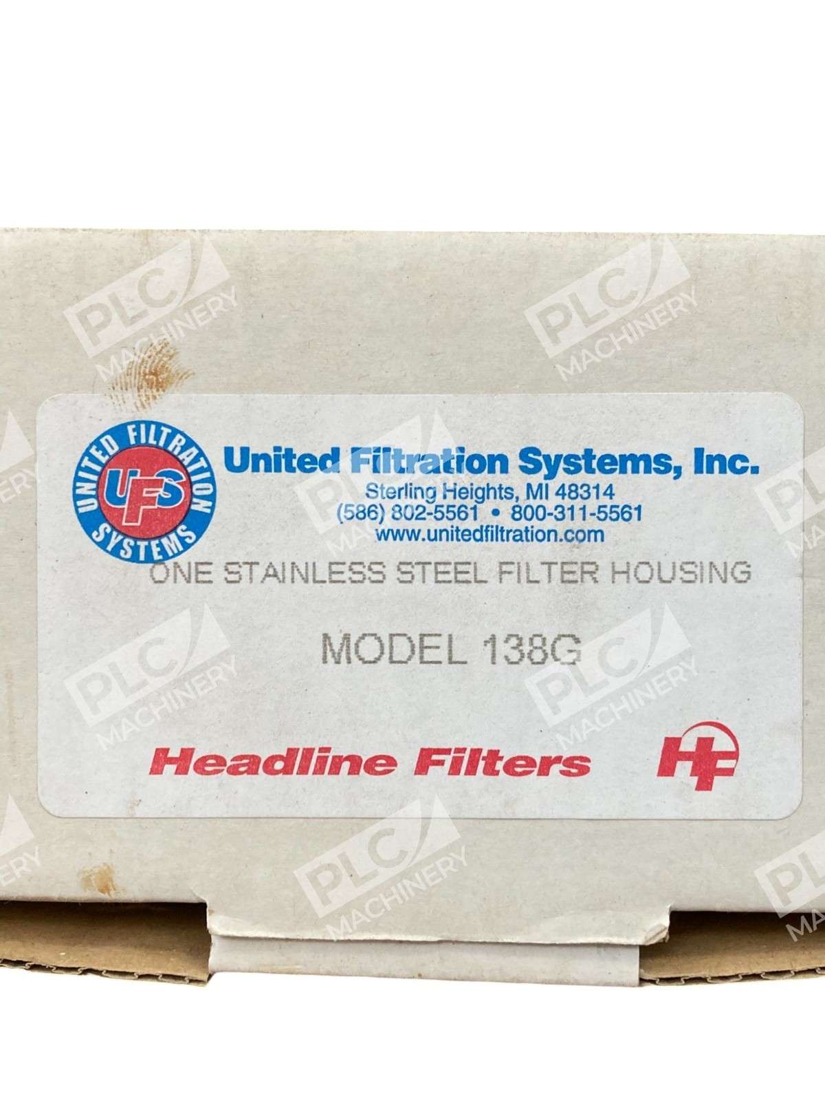 United Filtration Systems Headline Filter Filter Housing Model 138G - Image 3