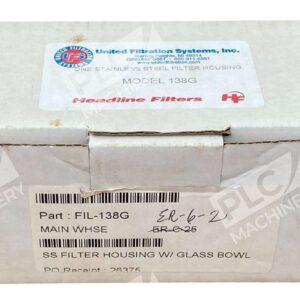 United Filtration 138G - United Filtration Systems Headline Filter Filter Housing Mod