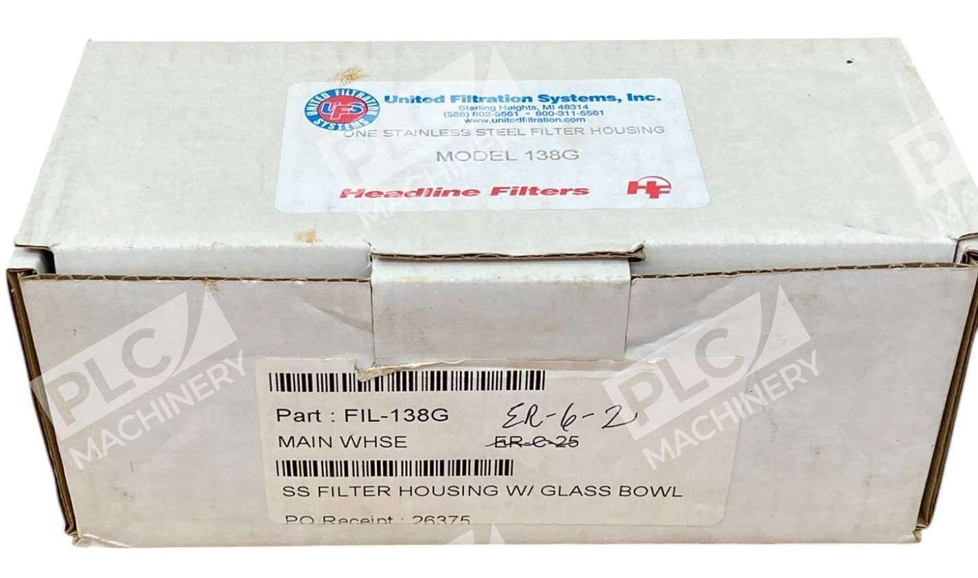 United Filtration 138G - United Filtration Systems Headline Filter Filter Housing Mod