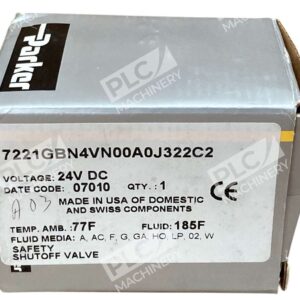 Parker 7221GBN4VN00A0J322C2 - Parker 24VDC 2-Way Solenoid Valve 7221GBN4VN00A0J322C2