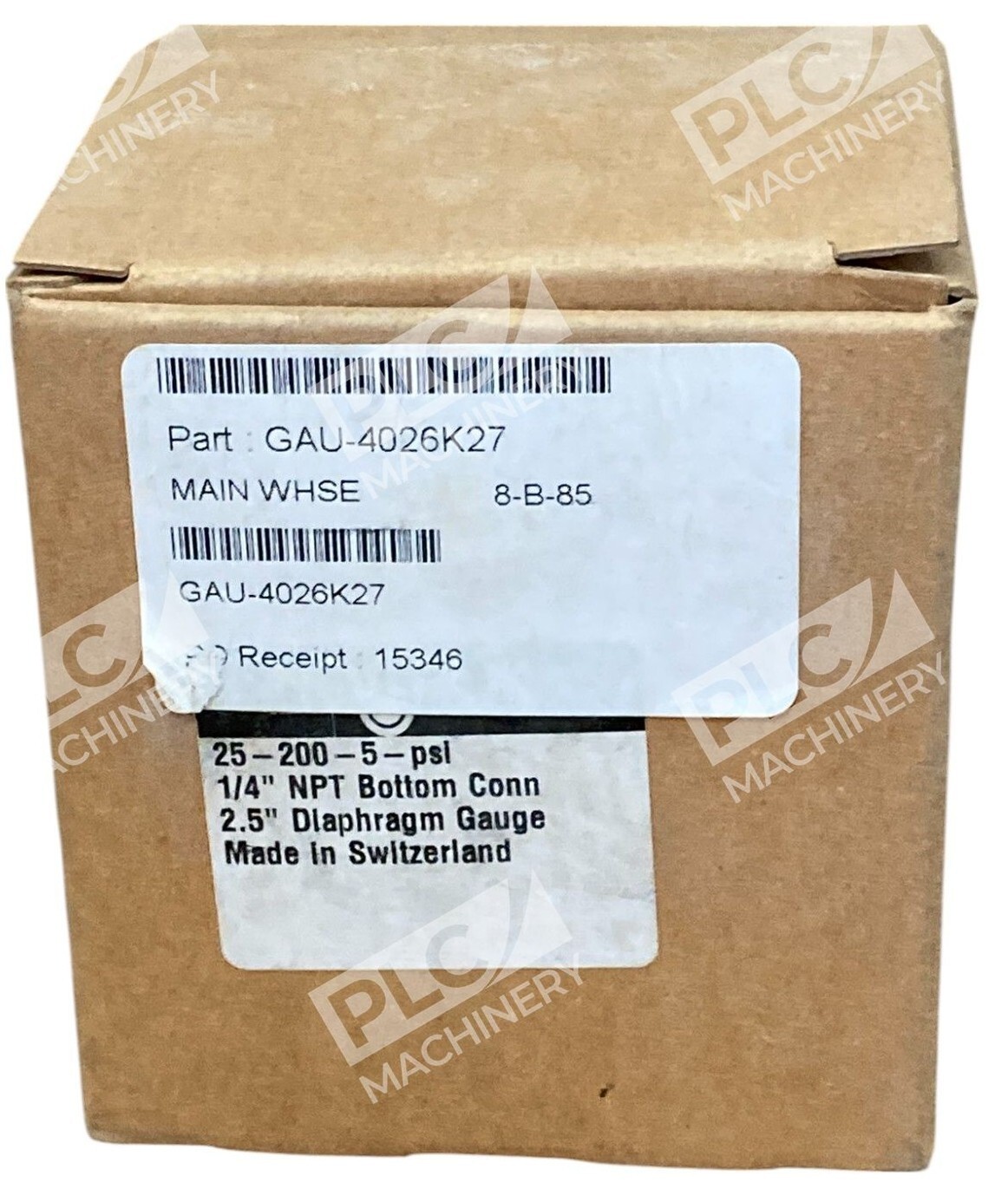 Noshok 1/4"NPT 2.5" 0-5PSI Diaphragm Pressure Gauge 25-200-5-PSI - Image 2