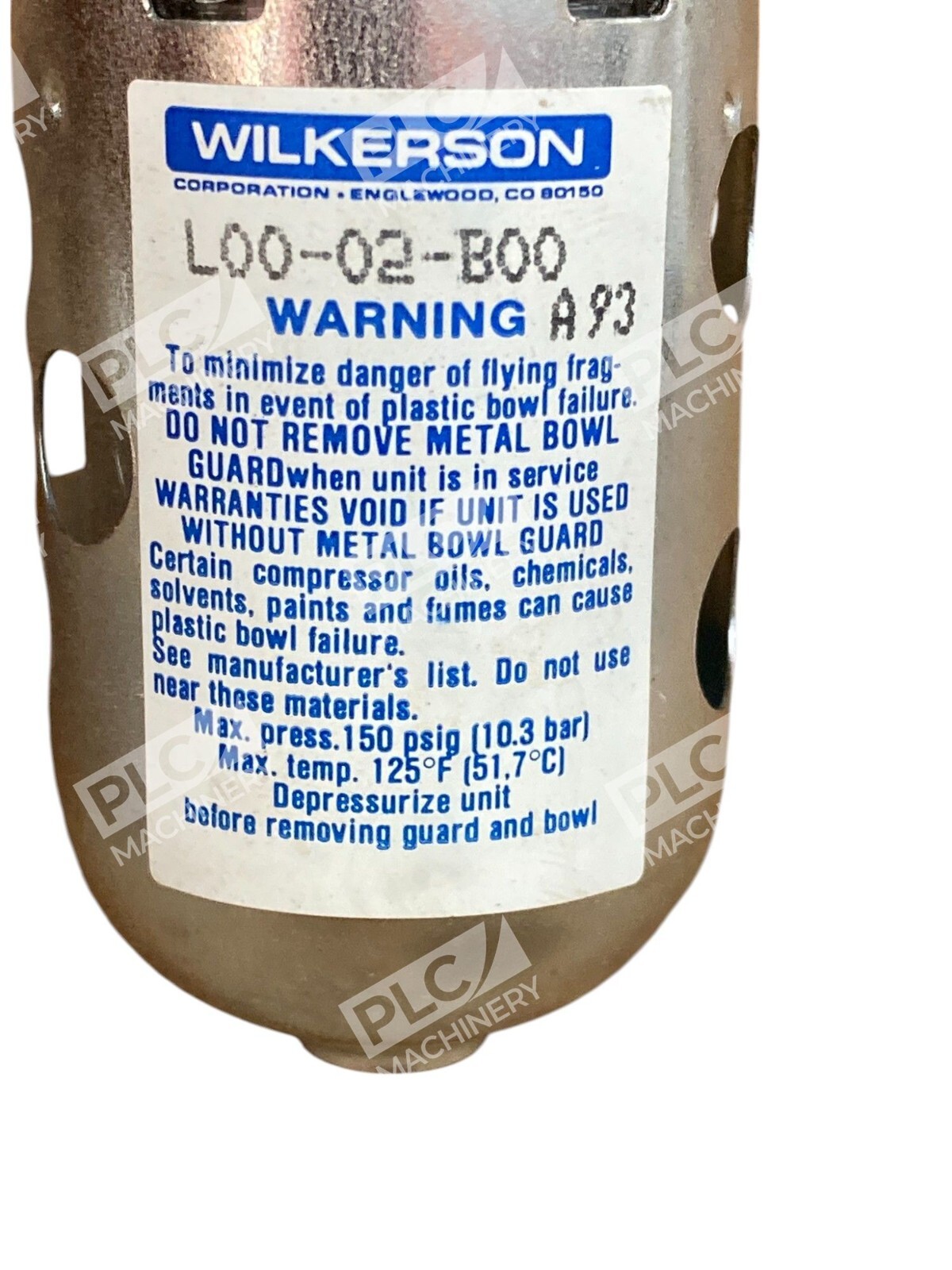 Wilkerson 1/4" Pneumatic Lubricator L00-02-B00 - Image 8