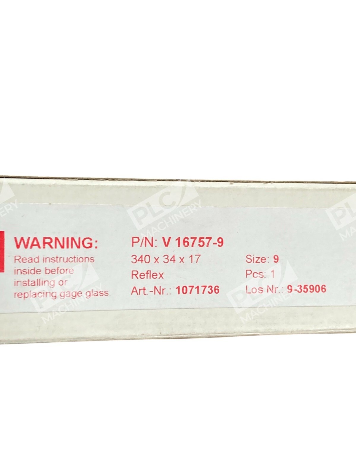 Jerguson Gage & Valve 340x34x17 9-35906 Gauge Glass V16757-9 - Image 3