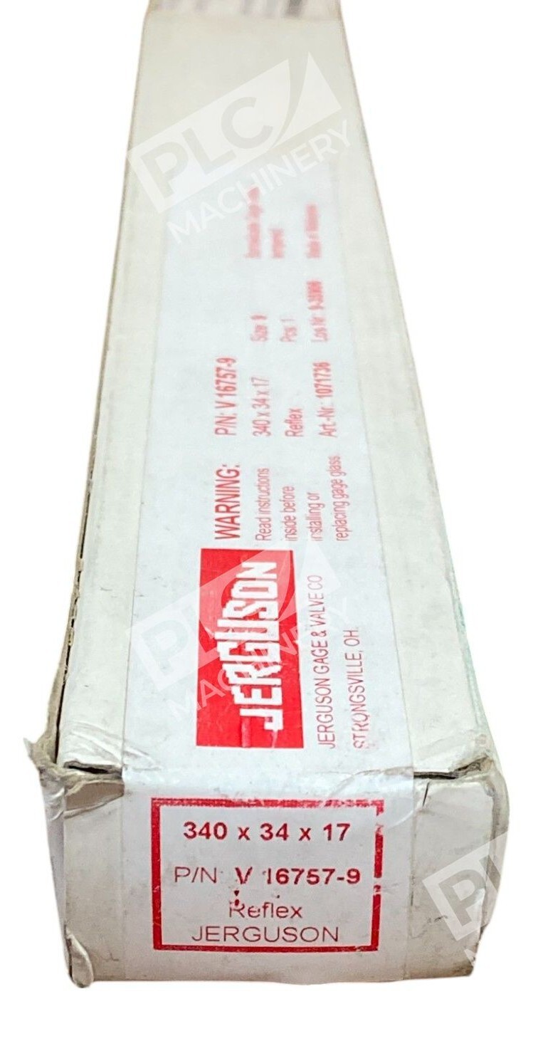 Jerguson V16757-9 - Jerguson Gage & Valve 340x34x17 9-35906 Gauge Glass V16757-9