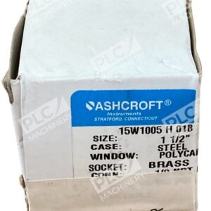 Ashcroft 15W1005 H 01B 160# - Ashcroft 1-1/2" 1/8NPT Back 0-160PSI Pressure Gauge 15W1005