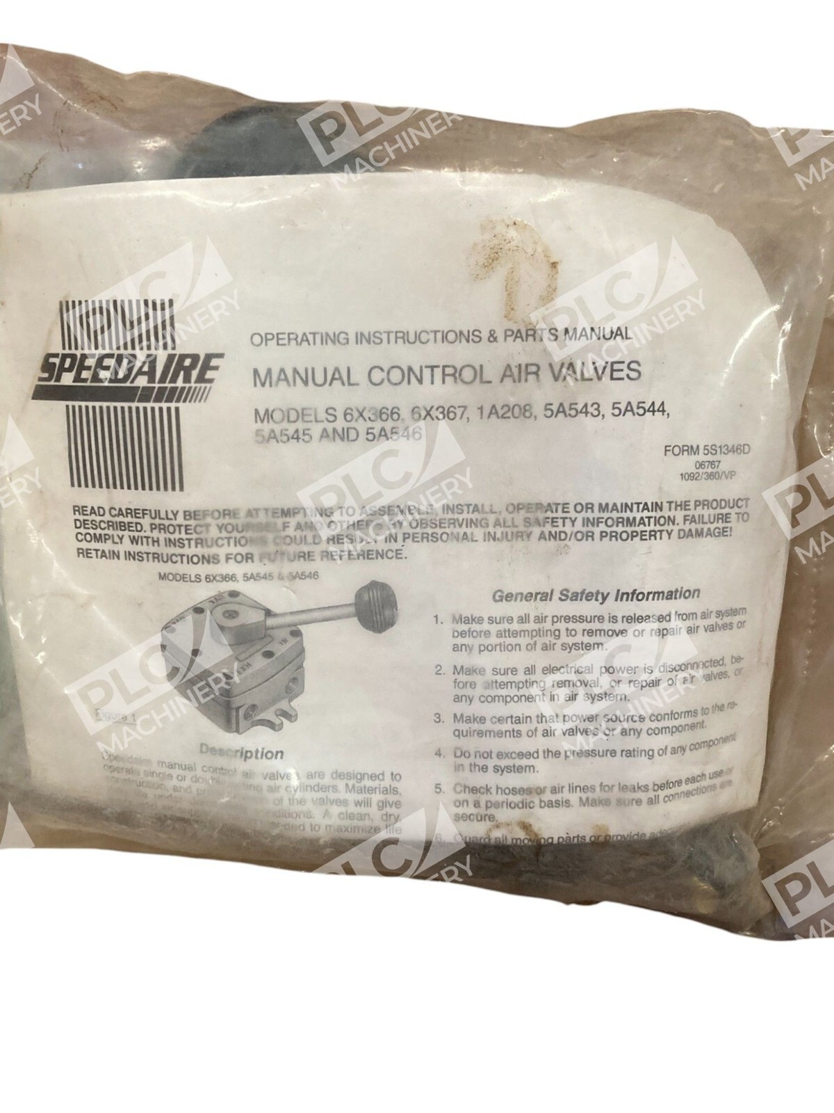 Speedaire Lever Kit PL2424WWG - Image 5