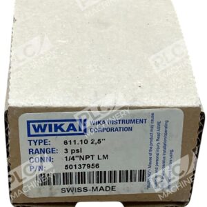 Wika 611.10 2.5" - Wika 50137956 0-3PSI 1/4"NPT LM Pressure Gauge 611.10 2.5"
