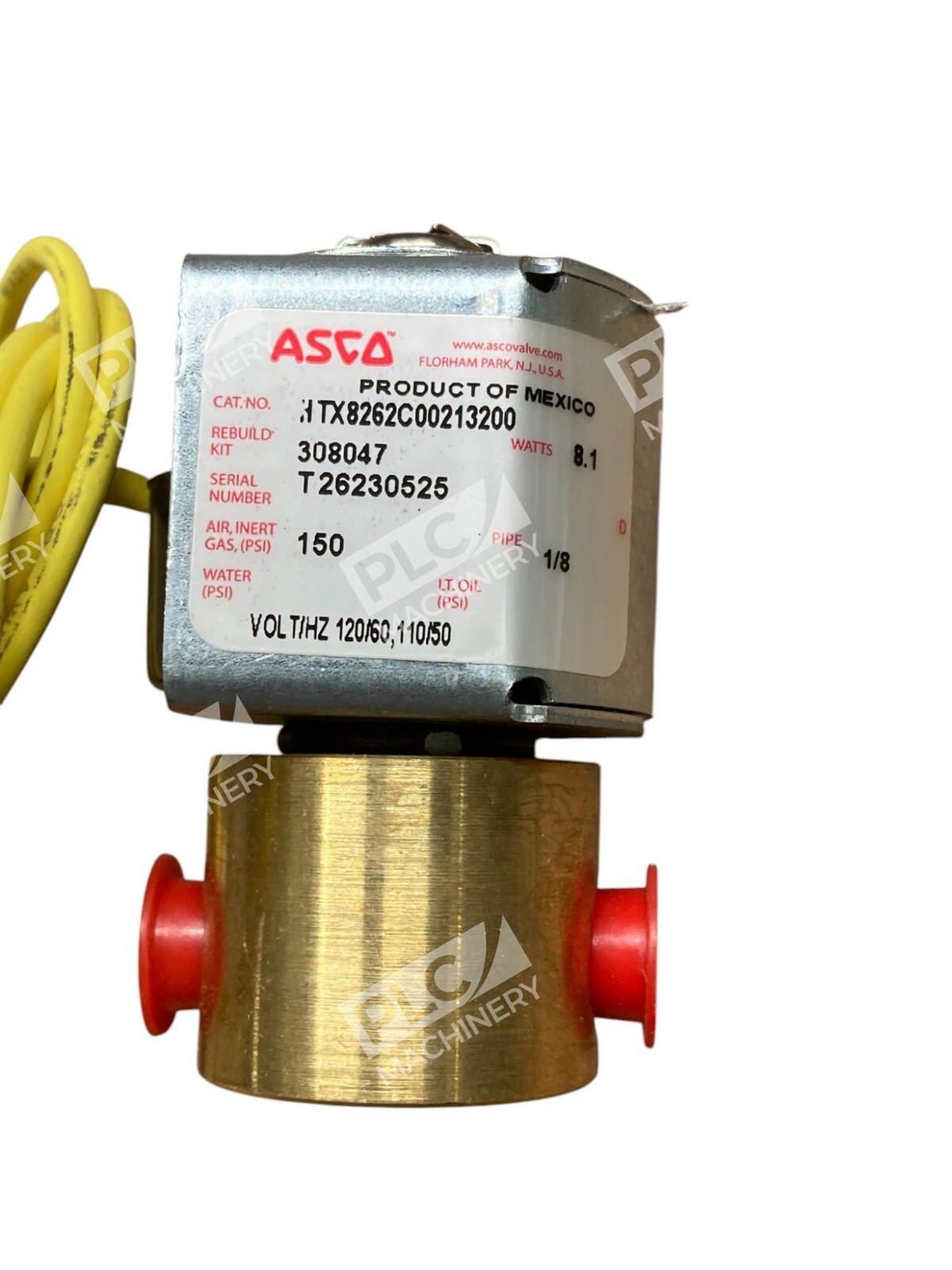 ASCO 120/60 110/50 T26230525 1/8" 150PSI 8.1W Solenoid Valve HTX8262C00213200 - Image 8
