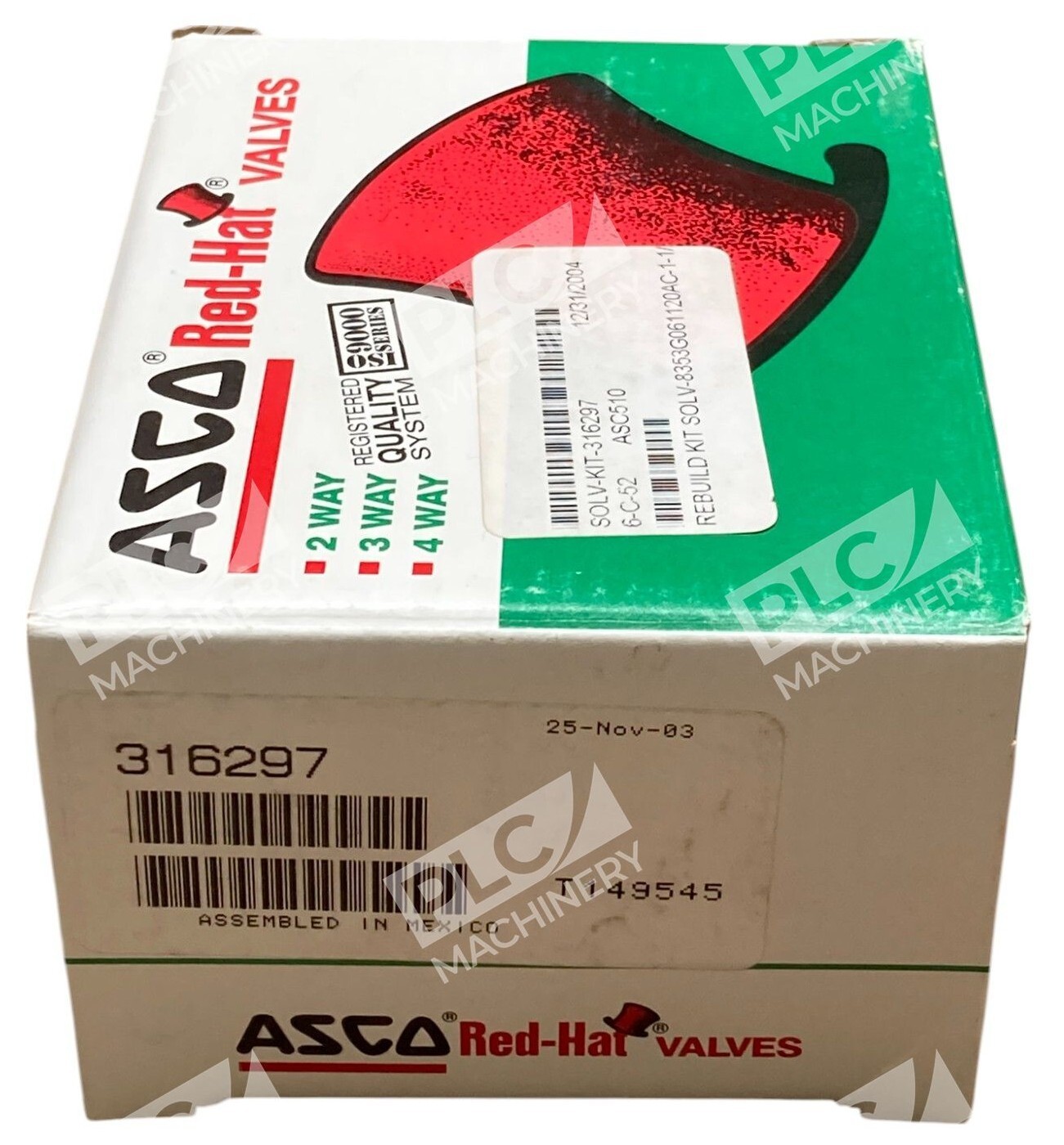 ASCO 316297 - ASCO Red Hat Valve Rebuild Kit 316297