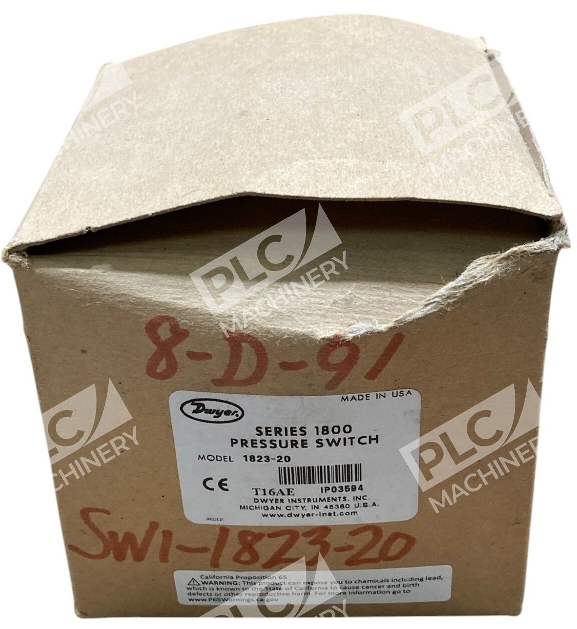 Dwyer 1823-20 - Dwyer Series 1800 Pressure Switch 1823-20