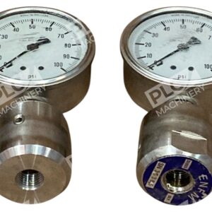 ENFM SN30386 - ENFM 316SS GLY 0-100PSI Pressure Gauge SN30386 (lot of 2)