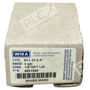 Wika 9851925 - Wika 611.10 2.5" 3PSI 1/4"NPT LM Pressure Gauge 9851925