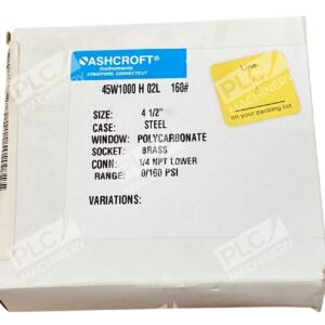 Ashcroft 45W1000-H-02L-160# - Ashcroft 4-1/2" 0-160PSI 1/4NPT Pressure Gauge 45W1000-H-02L