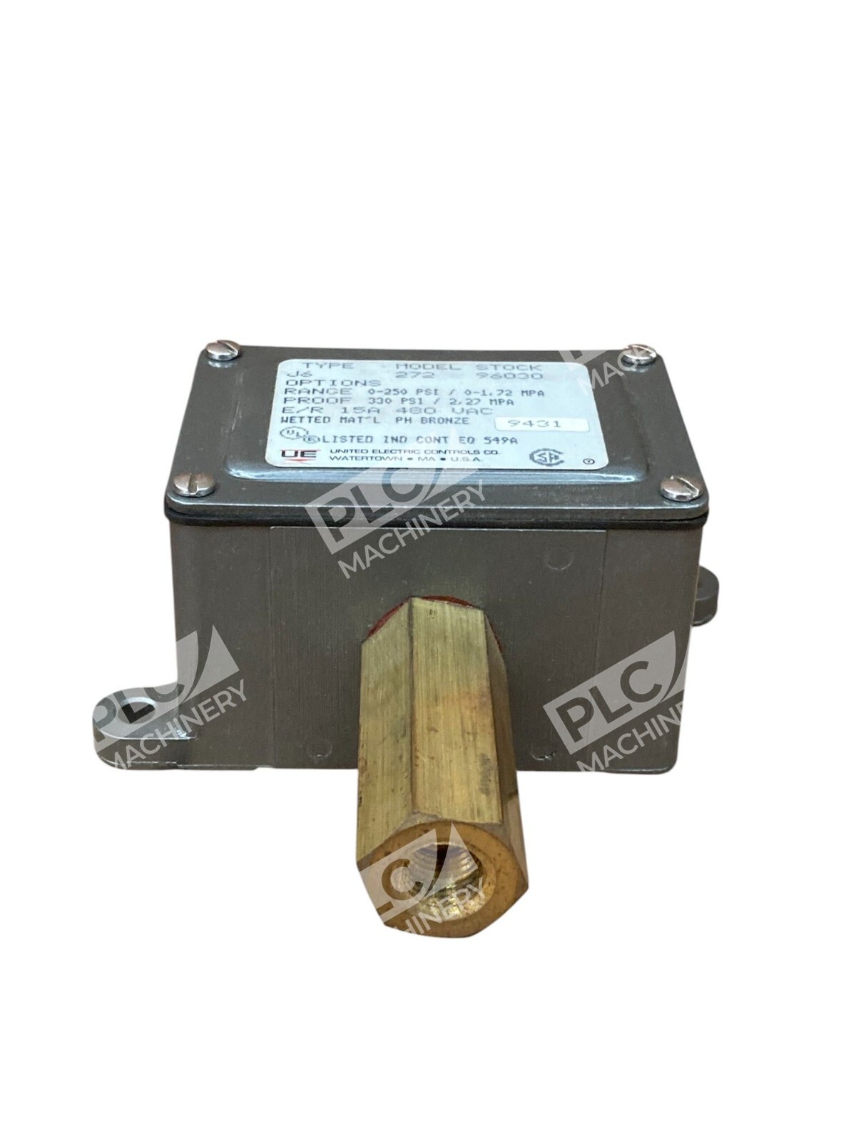 United Electric UE 96030 0-250PSI 0-1.72MPA Pressure Switch J6-272 - Image 5
