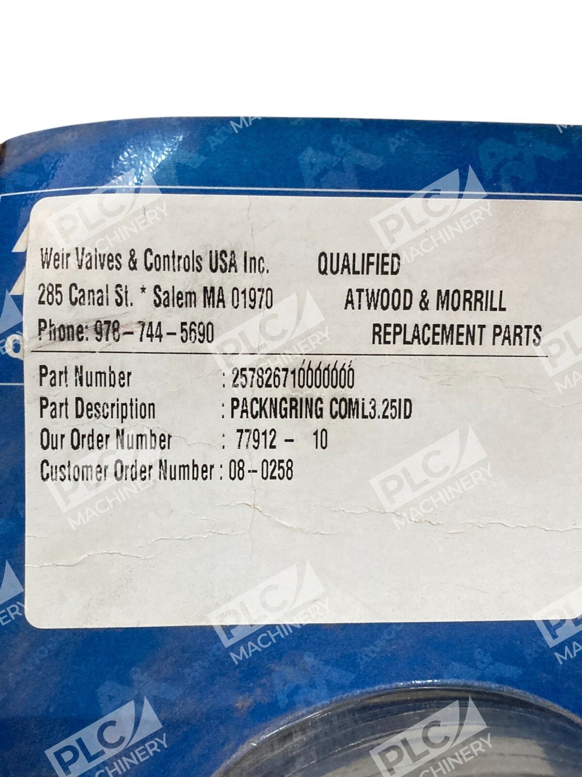 Weir COML3.25ID-ATW Morrel 1/2Set 257826710000000 Packing Ring COML3.25ID - Image 3