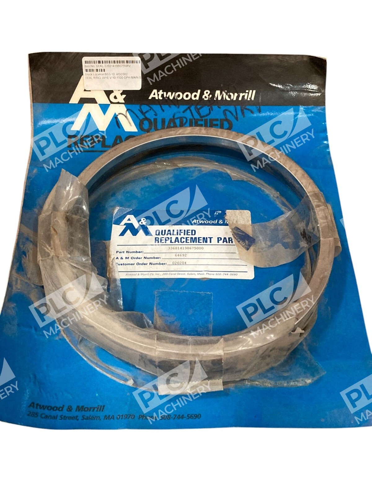 Atwood 336814198675000 - Atwood & Morrill A&M 33681419867NRV Seal Ring 33681419867500