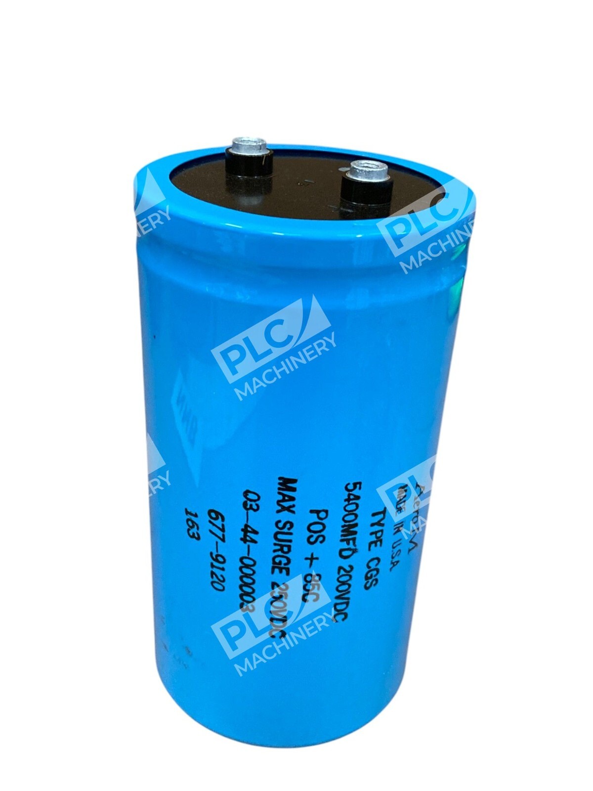 Aero M 03-44-000003 Type CGS 5400MFD 200VDC 250VDC Capacitor 677-9120 - Image 2